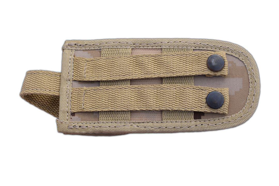 JV Raptor XL navaja bushcraft con hoja tracker y mango de micarta camo desierto