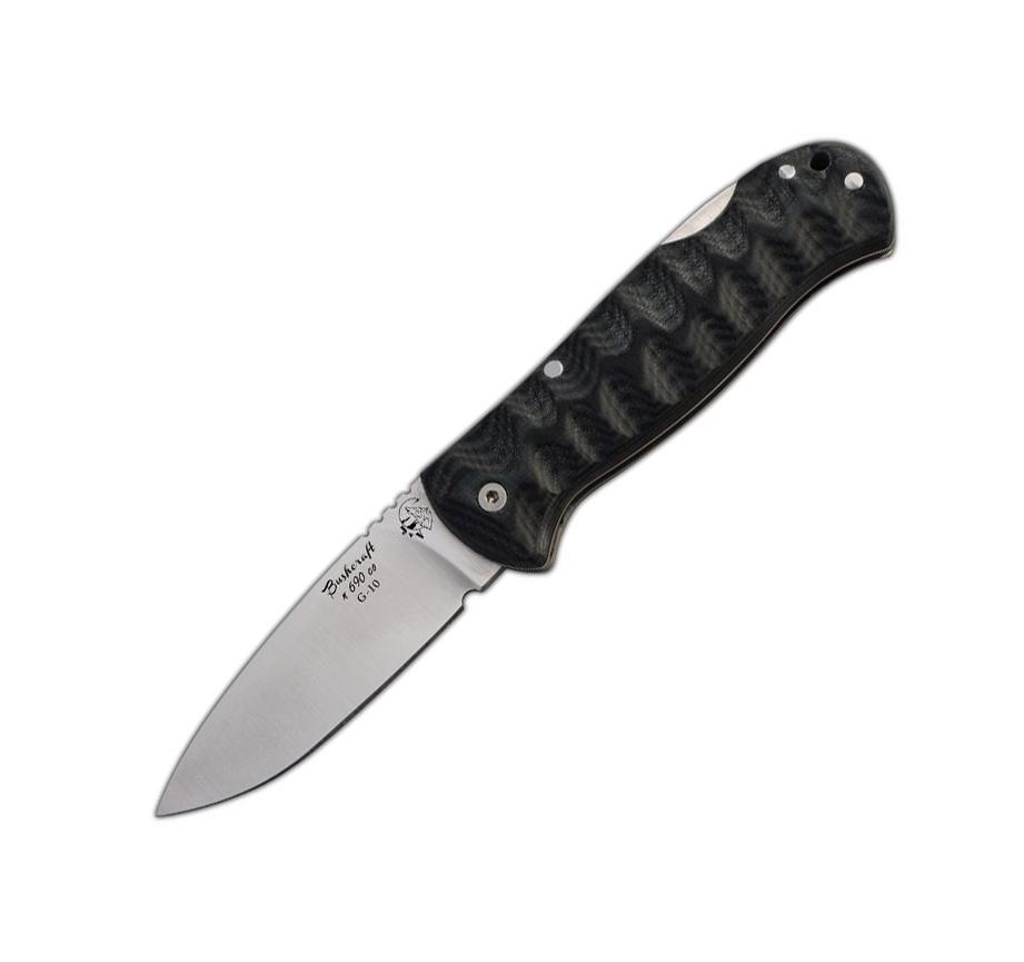 JV Bushcraft pocket knife with bicolor G10 handle and N690Co stee...