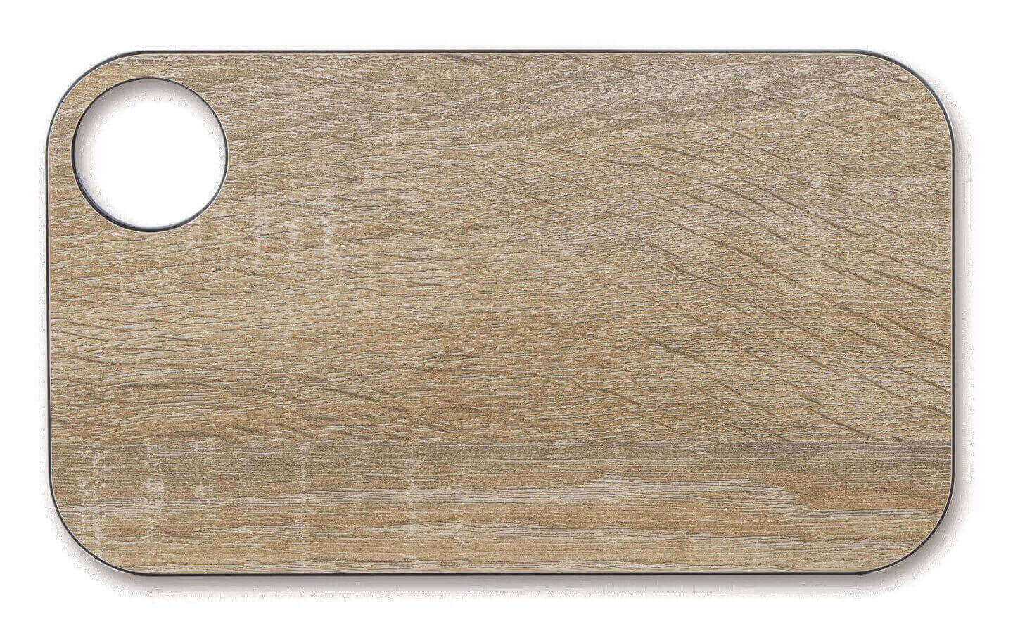 Tagliere in resina color legno e fibra di cellulosa con appendino...