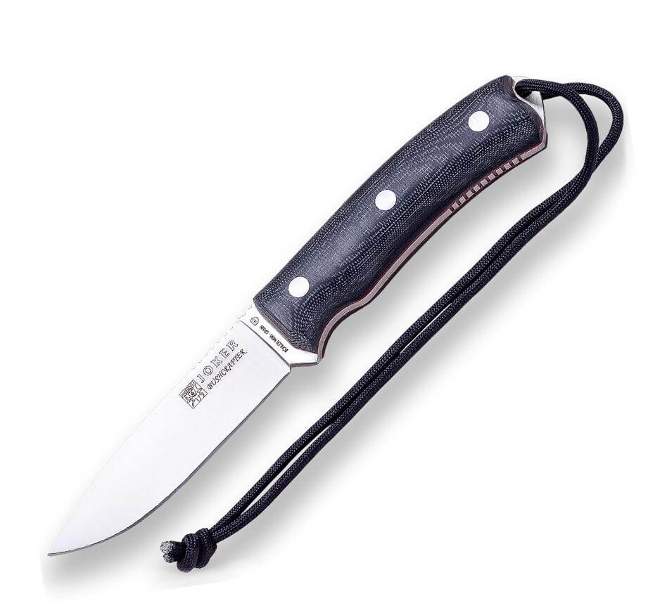 Cuchillo Joker Bushcrafter con mango de micarta negra