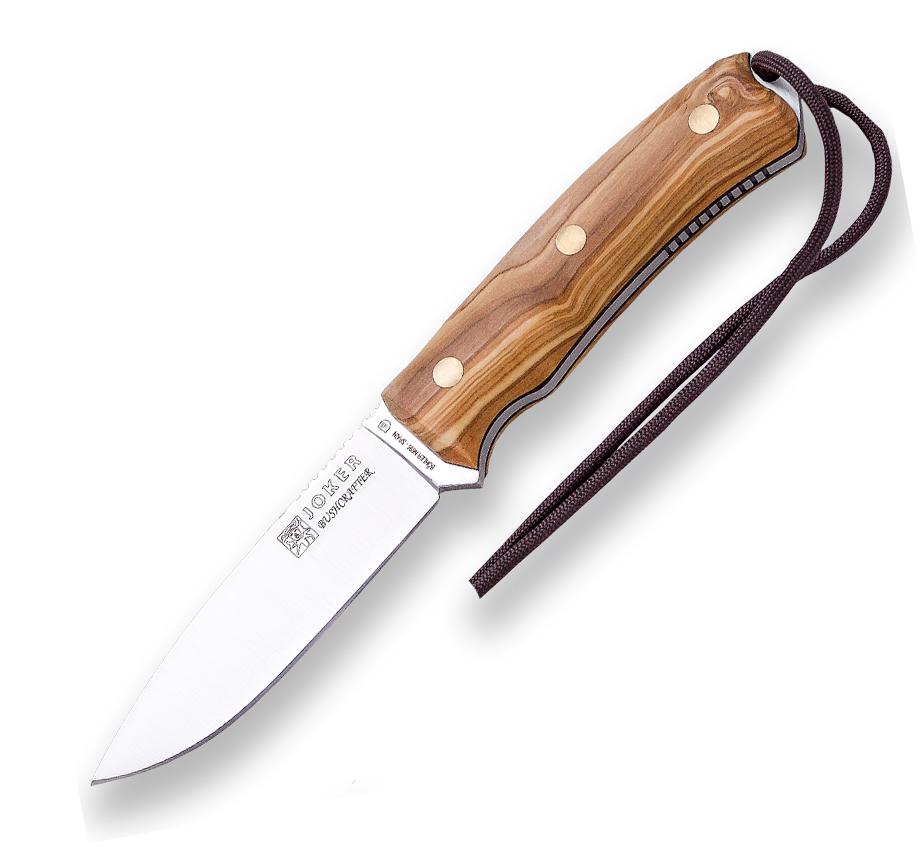 Cuchillo Joker Bushcrafter con mango de madera de olivo