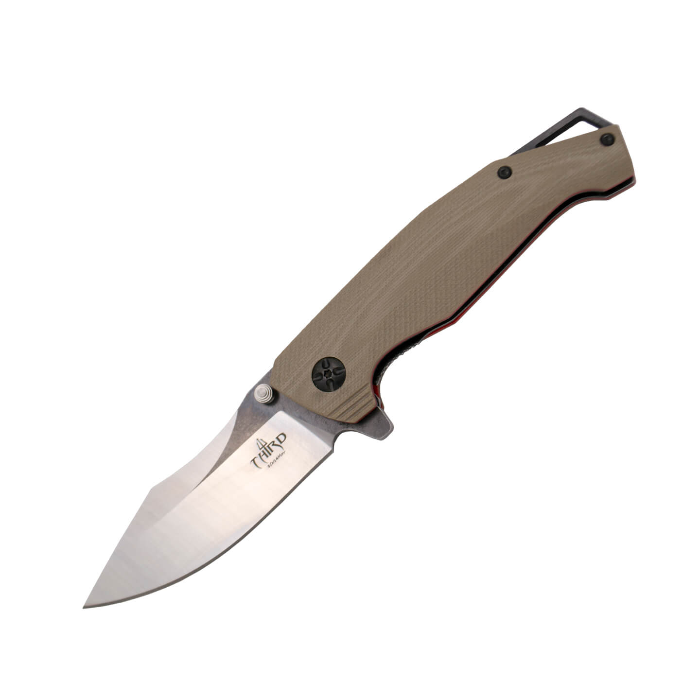 Tactical penknife with brown G10 handle K1931TN