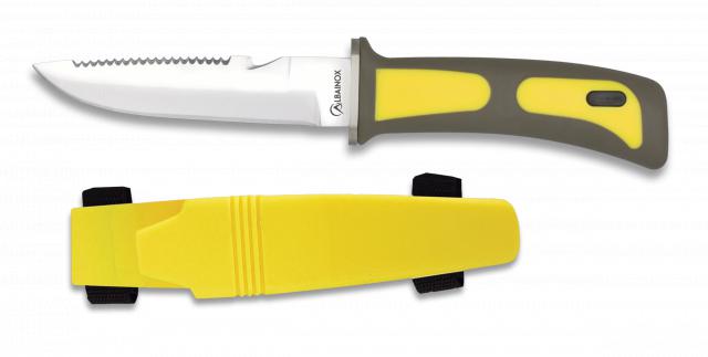 Diving knife yellow with 12cm blade