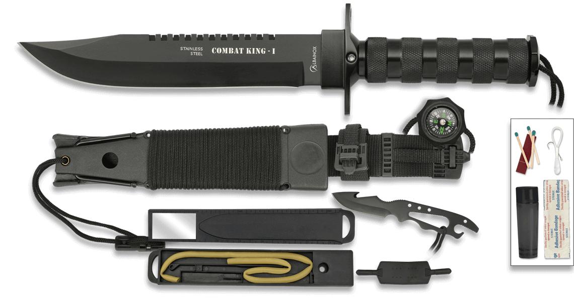 Coltello tattico Albainox Combat King I nero