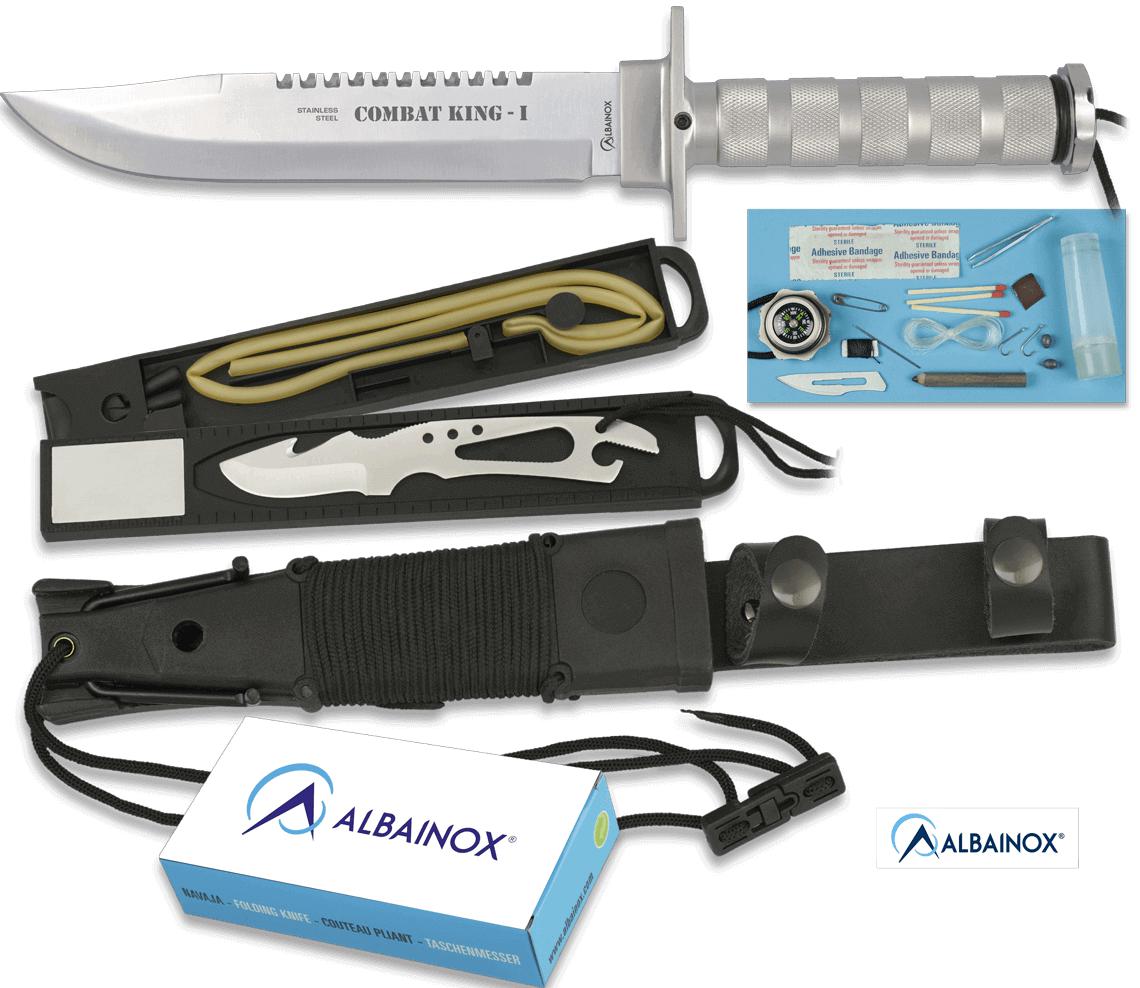Coltello bianco Albainox Combat King I per la sopravvivenza