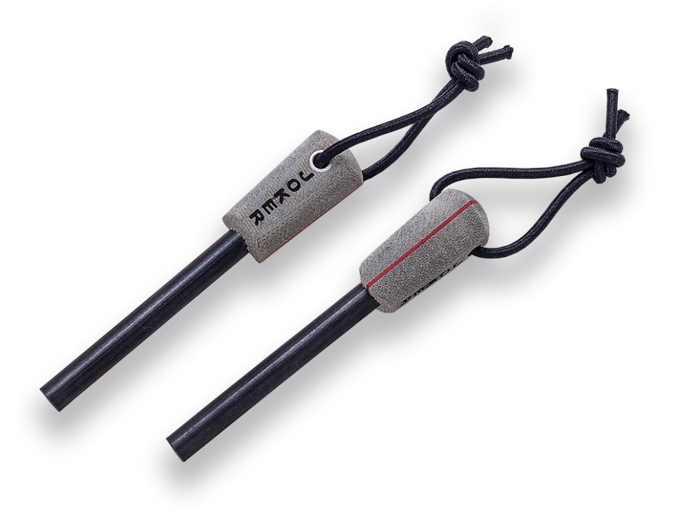 Cuchillo buhscraft Joker Nomad con mango de micarta verde con pedernal