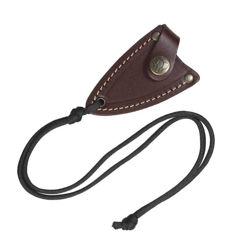 Cuchillo bushcraft Cudeman mod. YODA. Mango micarta canvas. Funda de cuero.