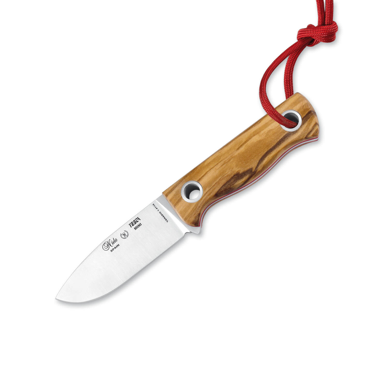 Cuchillo de cuello Nieto Yesca Mini con mango de madera de olivo ...