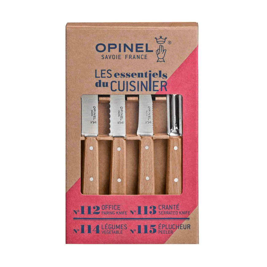 Kit de 4 cuchillos básicos de haya de Opinel