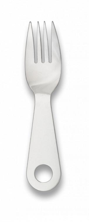 Tenedor para camping de 14 cm de longitud y hecho en acero inoxid...
