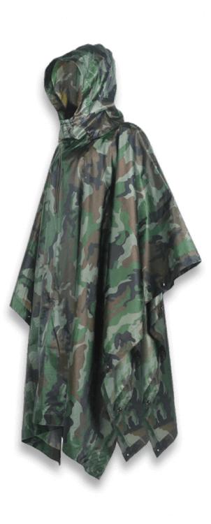Poncho impermeable de camuflaje con 660 gramos de peso