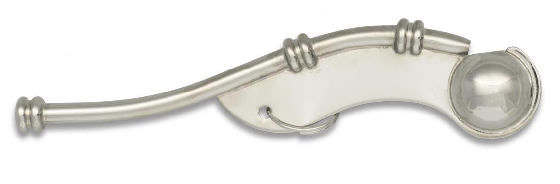 Silbato metalico cromado Militar-Contramaestre de 12 cm de longit...