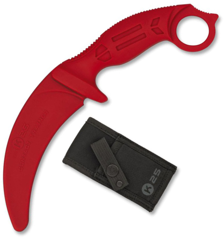 Cuchillo de entrenamiento CONTACT TRAINER K25 rojo con hoja de 10...
