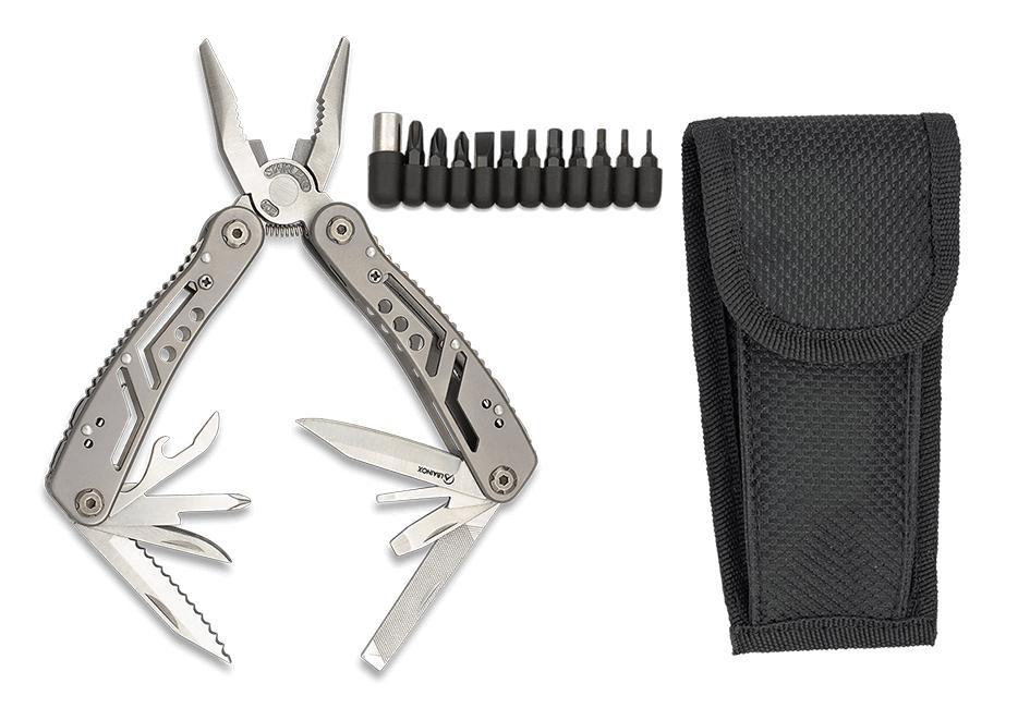 Alicate multiuso Albainox 19 usos, com conjunto de pontas, bainha...