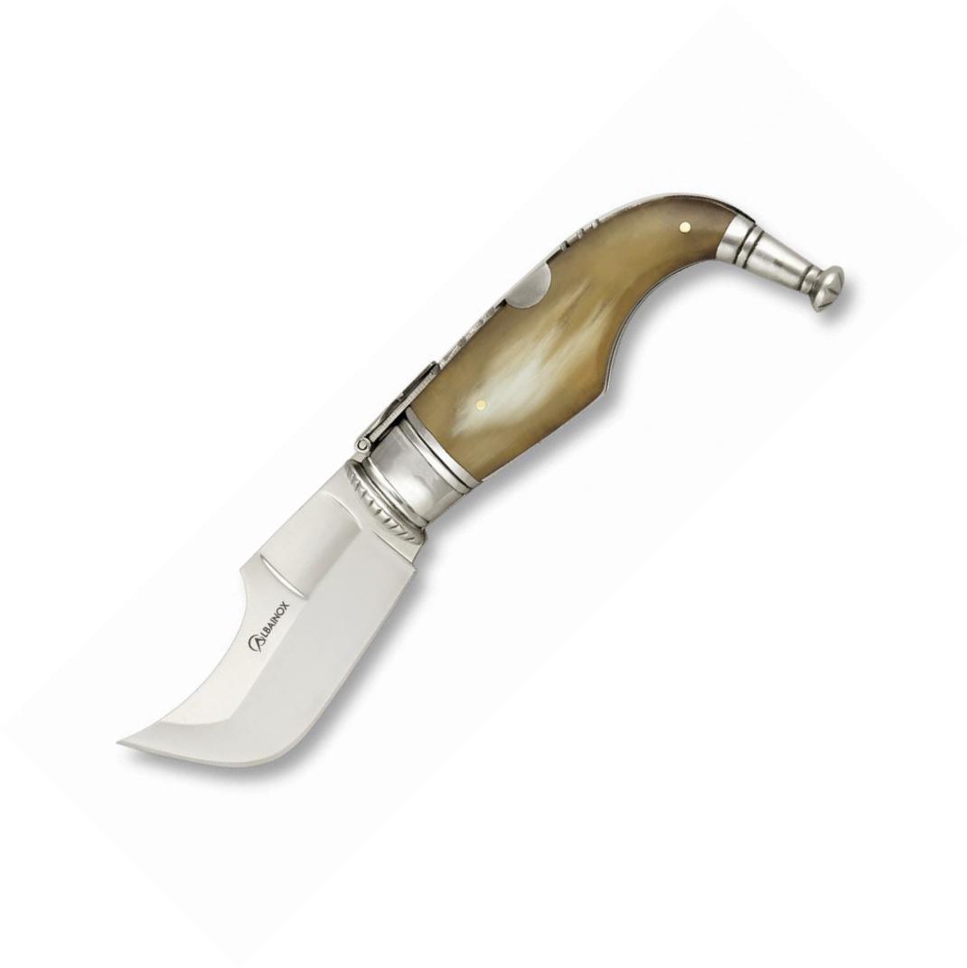 Navaja CAPAORA Nº00 de Albainox con mango de asta de toro, virola...