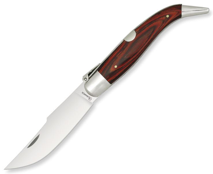 Navaja Teja Albainox Nº0 con mango de madera roja, virola de alum...