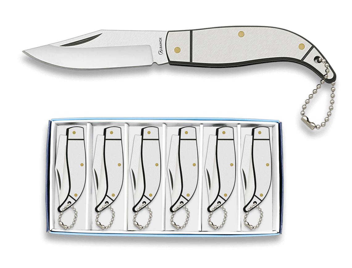 Set de seis piezas de navajas Albainox con mango de acero y hoja ...