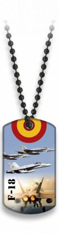 Placa con cadena de bolas F-18