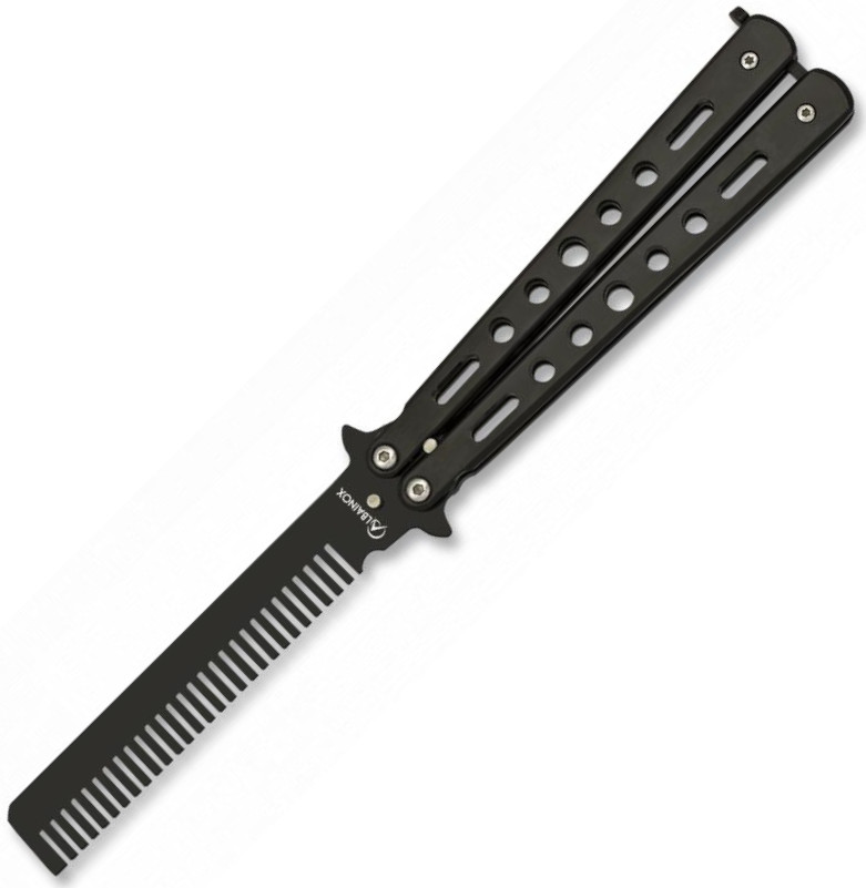 ALBAINOX comb fan in black steel and 10 cm blade