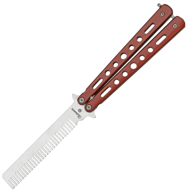 ALBAINOX comb fan, brown steel handle with 10 cm blade
