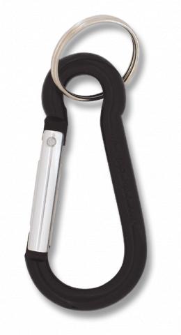 12 mosquetões pretos de 6 cm