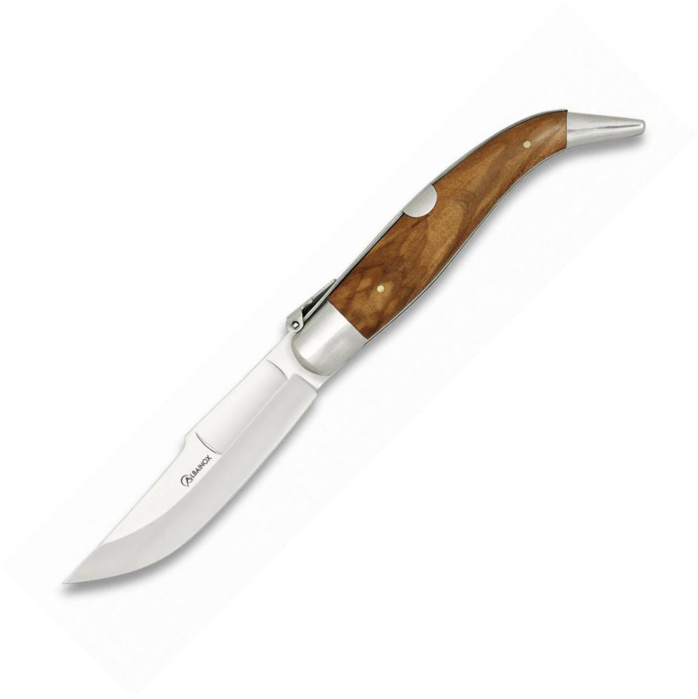 Navaja Albainox TEJA Nº1 con cachas de olivo, virola de aluminio ...