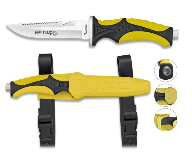 NAUTILUS Black & Yellow Dive Knife