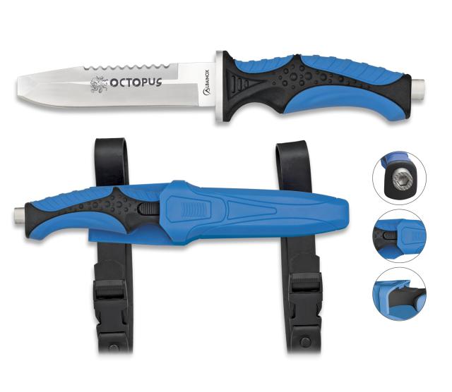 OCTOPUS Black & Blue Dive Knife