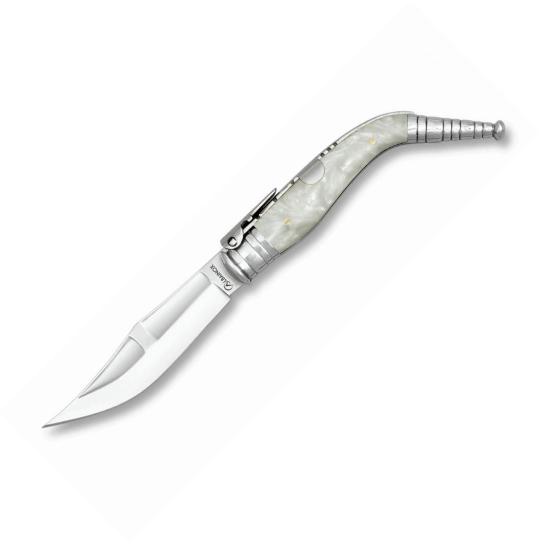 Navaja Albainox BANDOLERA Nº2 con mango de imitación nácar blanco...