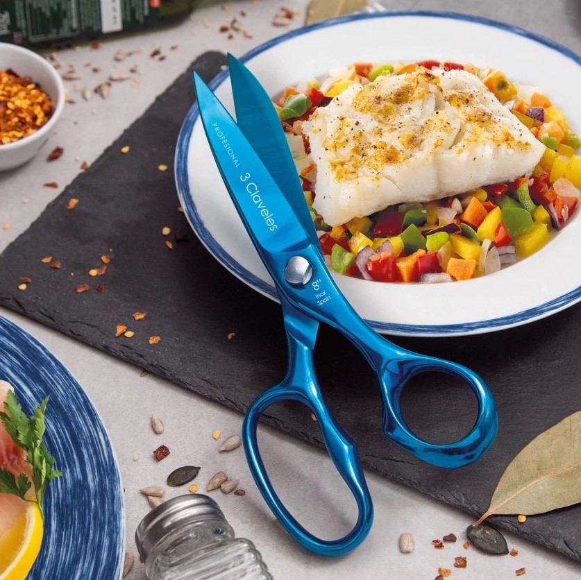 Tesoura de cozinha Ocean 8" em aço inoxidável com revestimento de nitreto de titânio