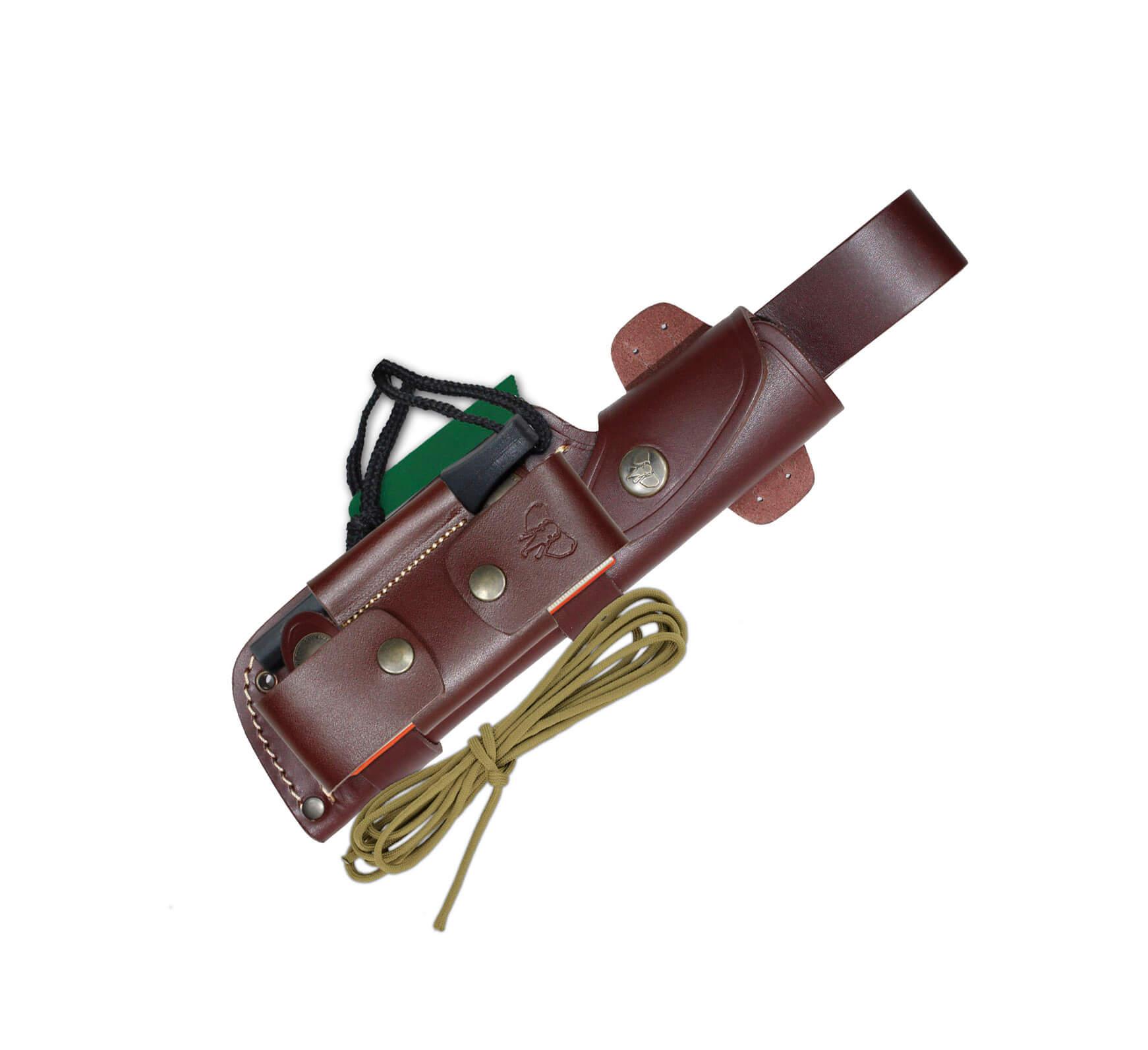 Couteau Cudeman MT1. Mangue Cocobolo. Étui en cuir. Kit complet