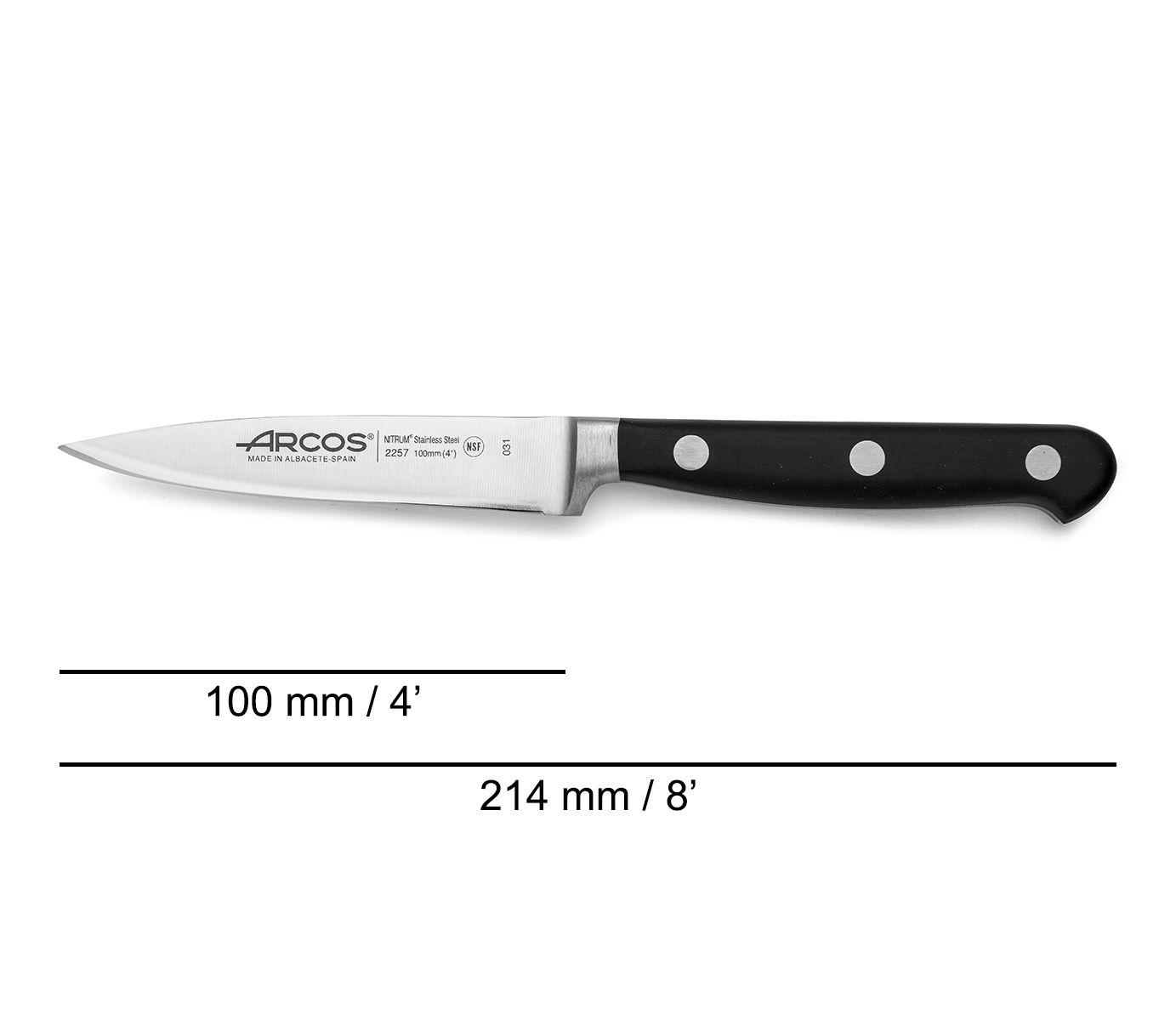 Cuchillo mondador con mango de polipropileno negro Arcos Opera