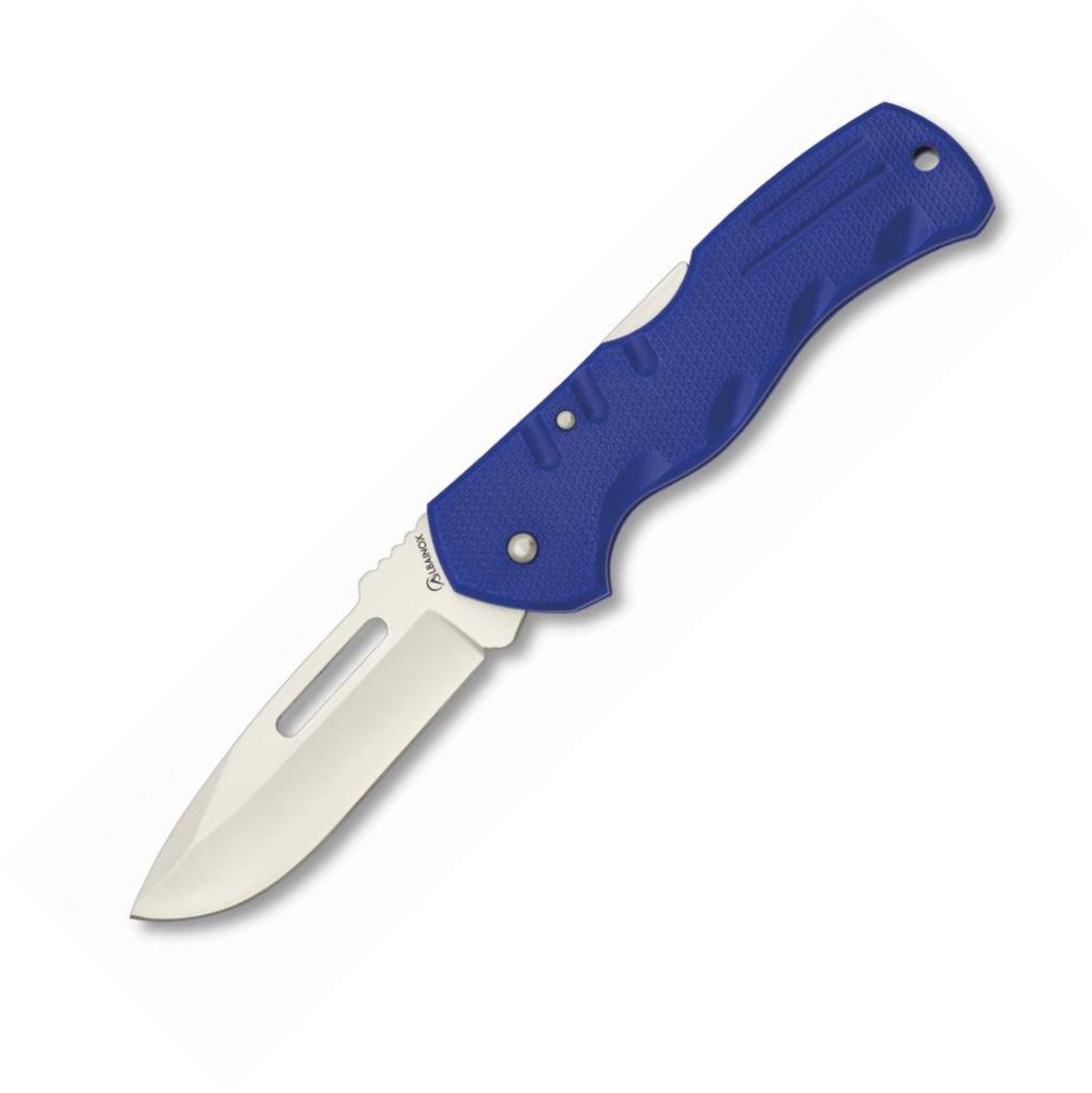 ALBAINOX penknife, blue ABS scales, with clip and 7.7 cm blade