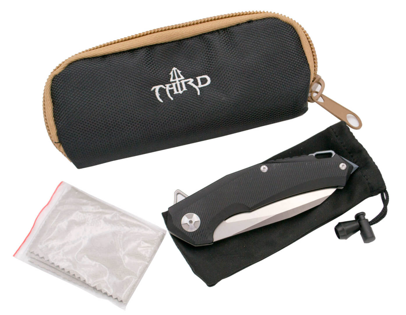 Coltello in edizione limitata con manico in G10 nero e titanio e apertura Ball Bearing