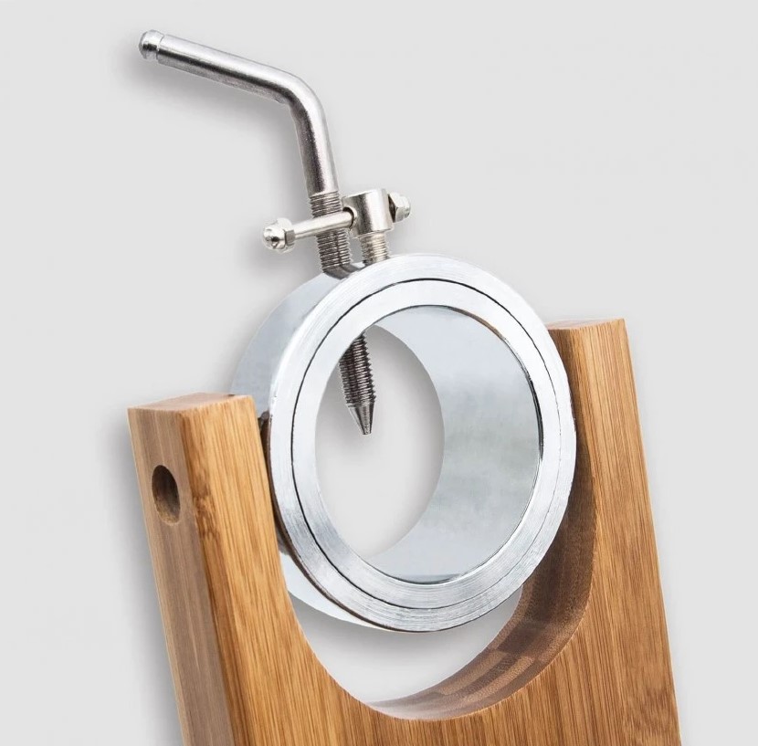 Soporte jamonero giratorio plegable de madera de bambú