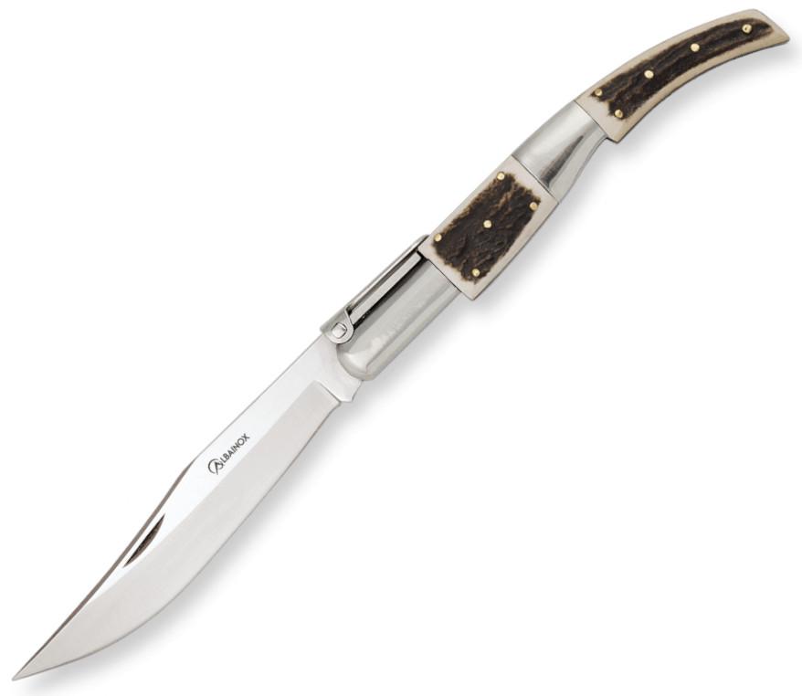 Navaja Árabe con mango de asta de ciervo y hoja 8.2 cm nº 0