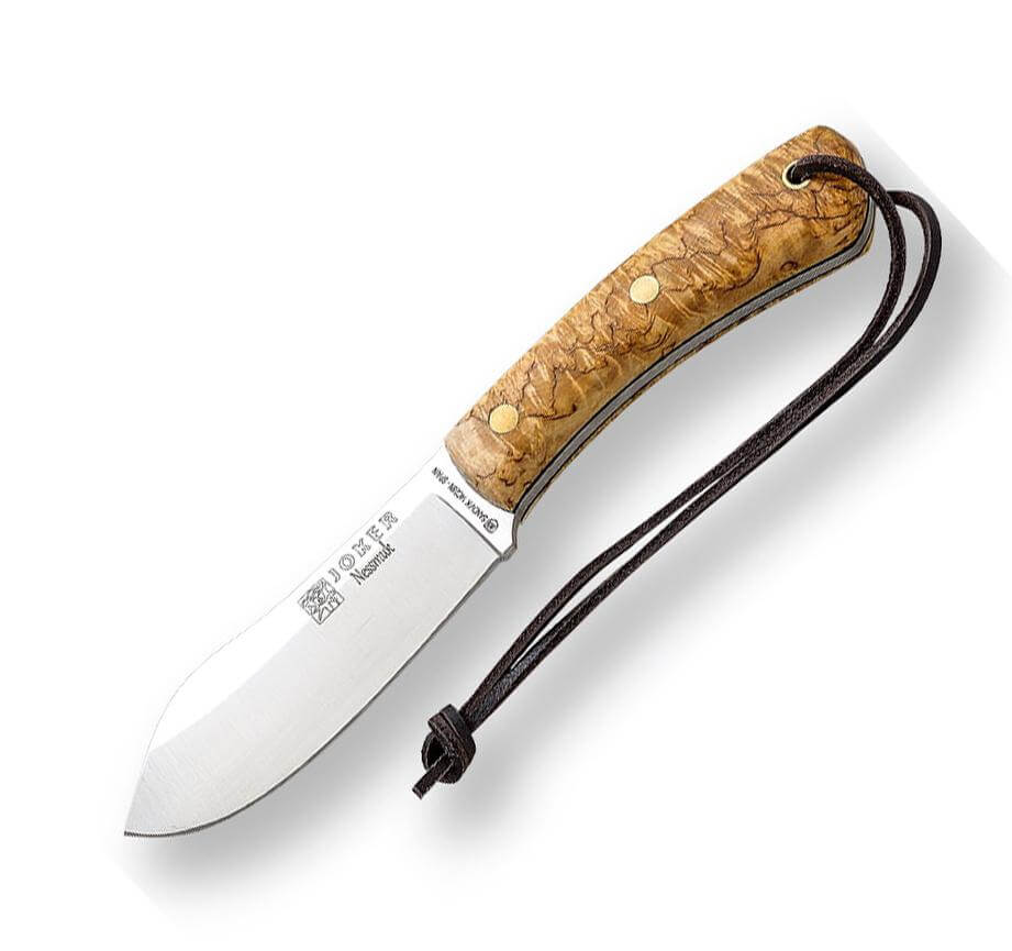 Cuchillo bushcraft Joker Nessmuk con mango de madera de abedul