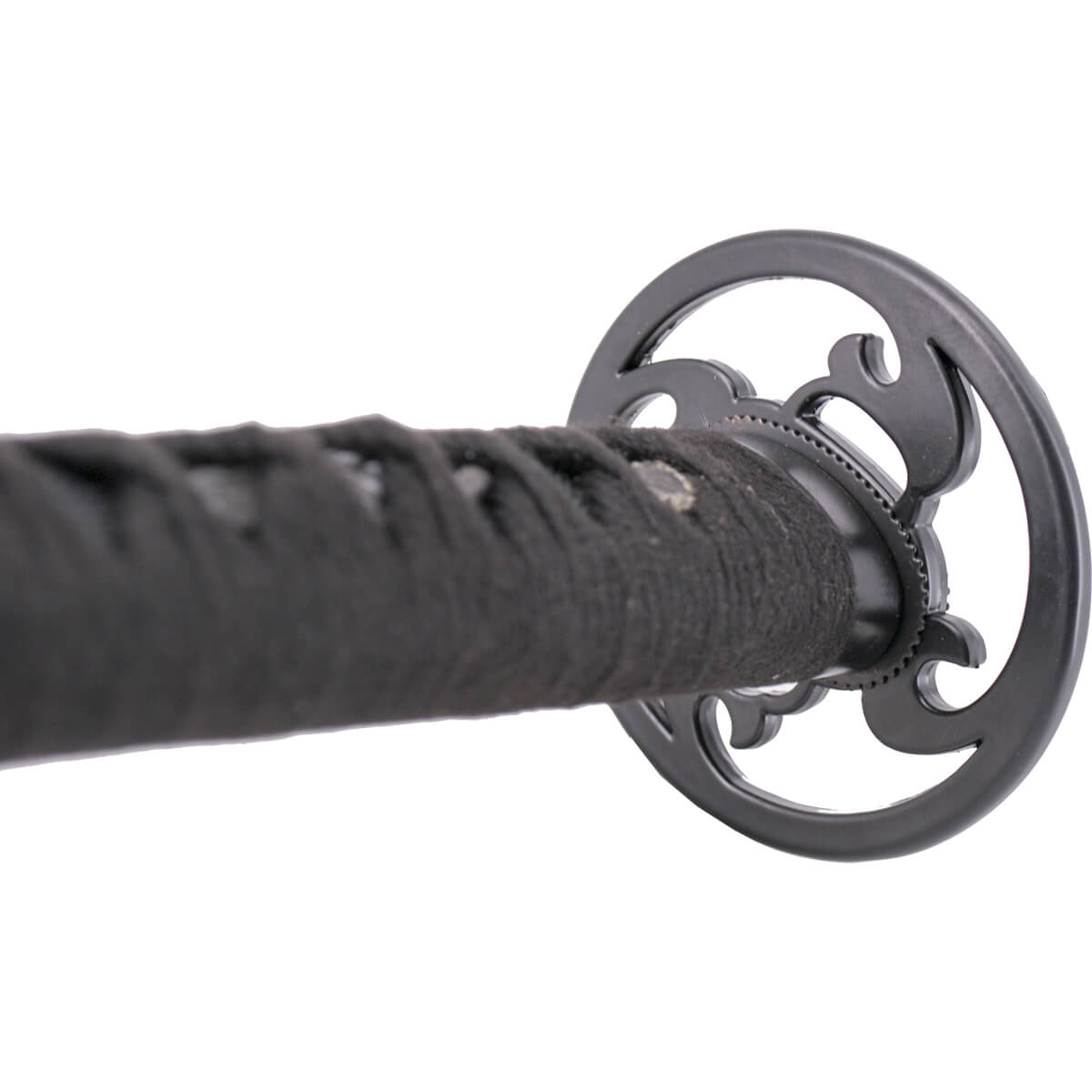 Katana fonctionnel avec lame en acier damas rouge et fourreau blanc