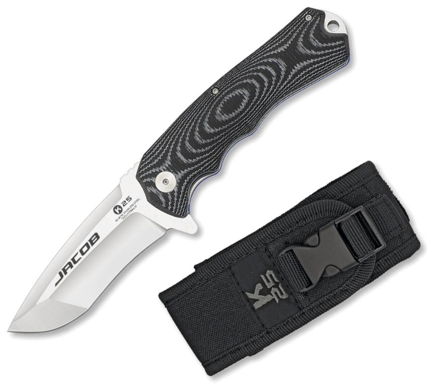 Cuchillo JACOB K25, con hoja de 8.80 cm y mango de G10 (CNC)