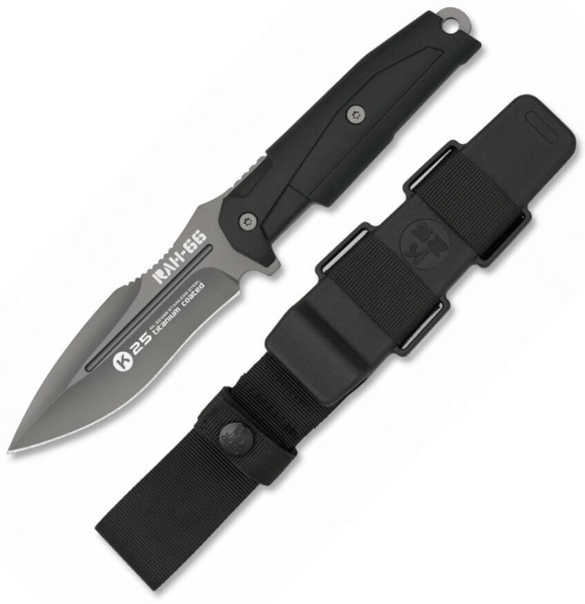 Cuchillo Táctico RAH-66, Marca: K25, con hoja de 11.50 cm y mango...
