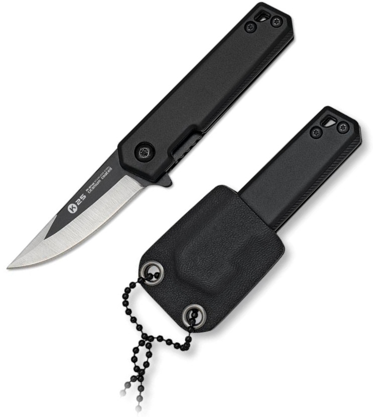 Faca pendurada K25 com bainha kydex e lâmina de 5,2 cm