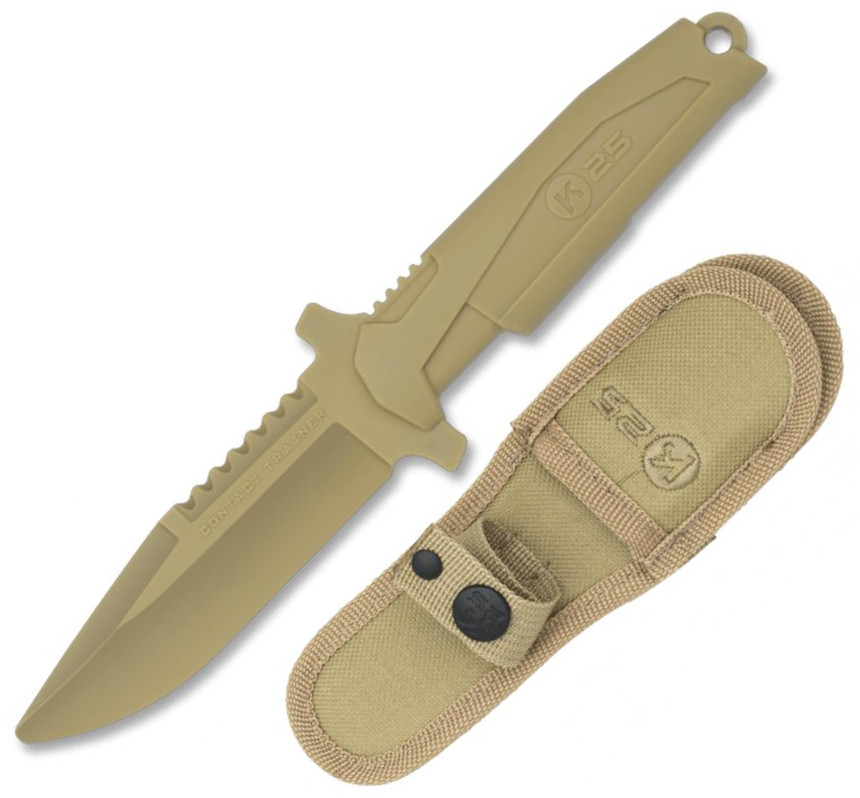 Cuchillo de entrenamiento K25 Contact Trainer de color TAN