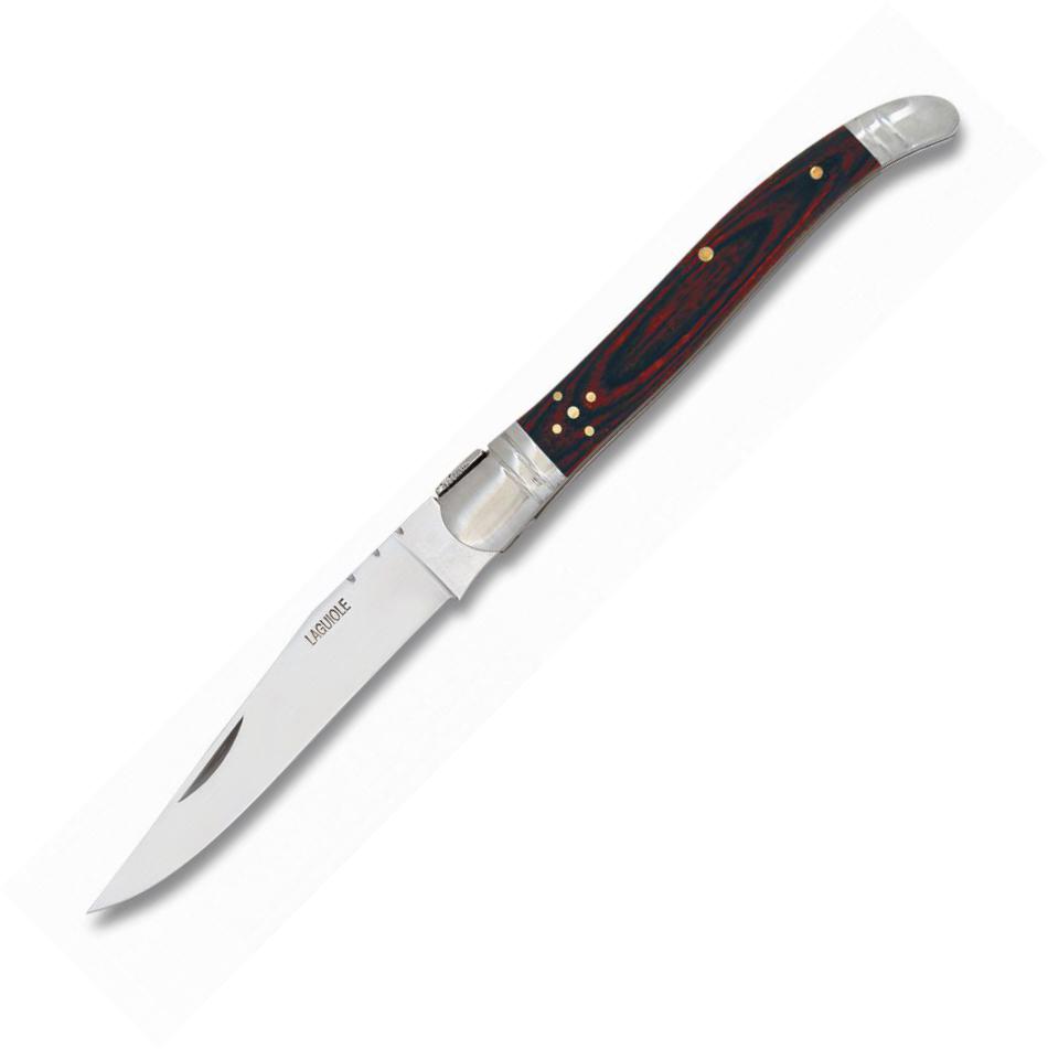 Laguiole Albainox pocket knife with corkscrew, red stamina handle...