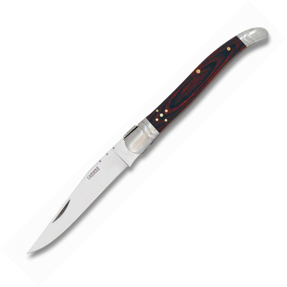 Albainox Laguiole pocket knife presented in a box with red micart...