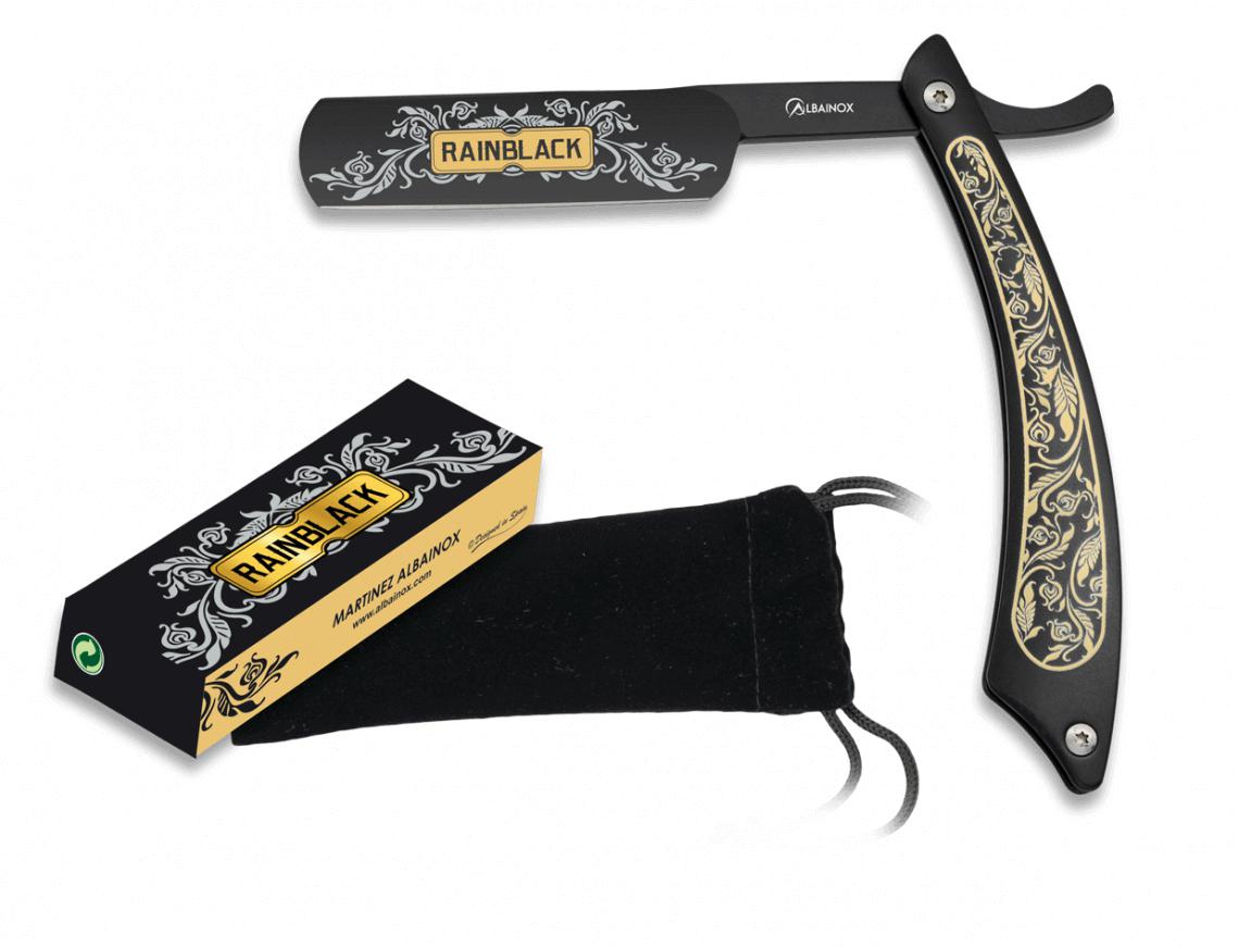 Navaja de afeitar RAINBLACK Albainox de acero presentada en caja ...