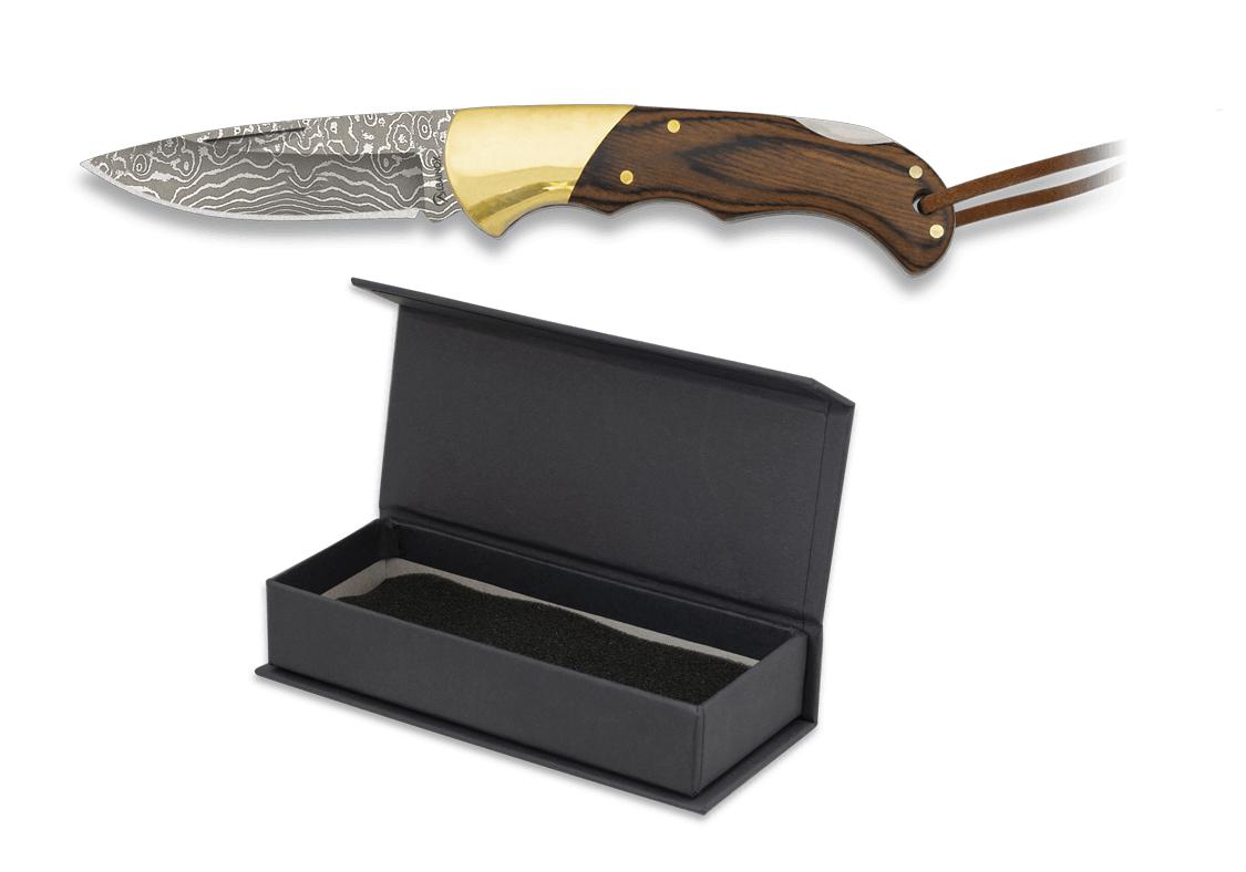 Navaja Albainox Damasco con hoja de 6 cm presentada en caja imant...