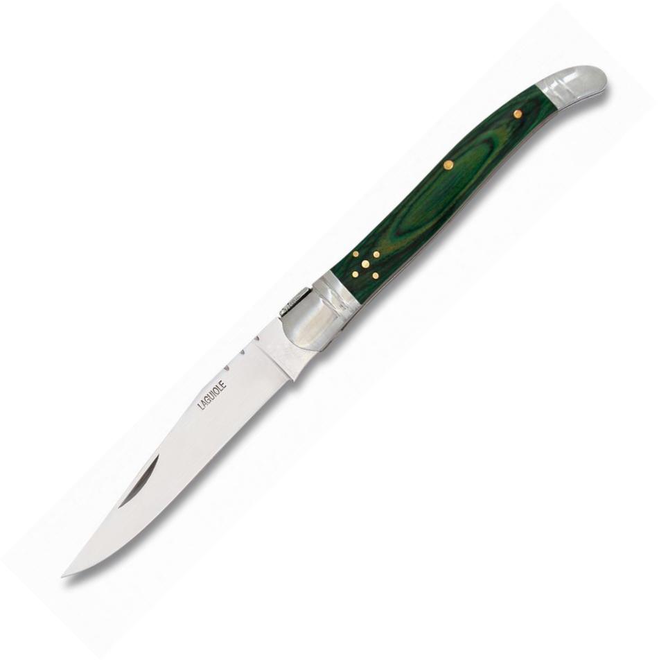 Navaja Albainox Laguiole con mango de stamina verde, hoja de 9,5 ...