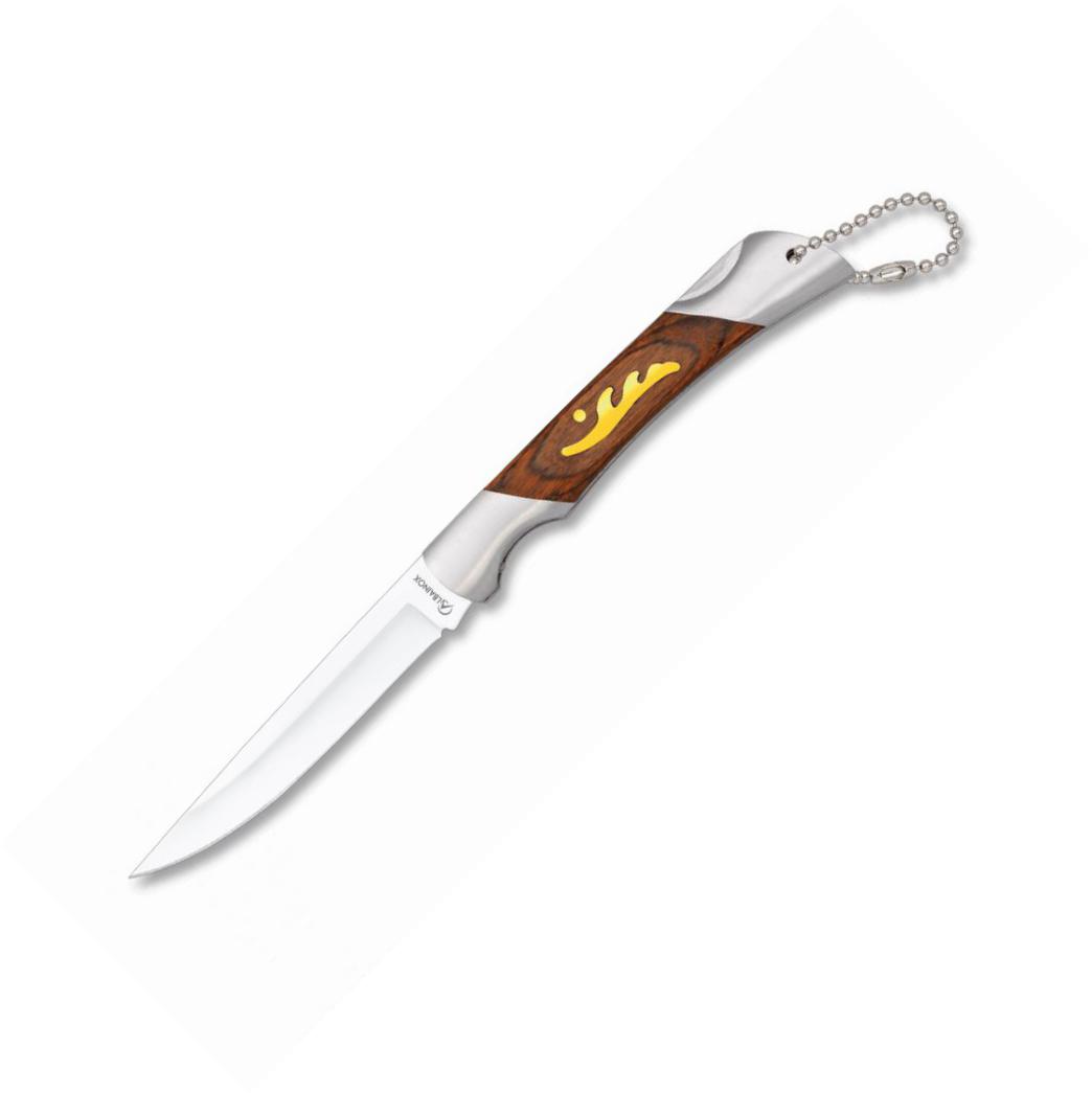 Navaja llavero Albainox con mango de acero y stamina roja, bloque...