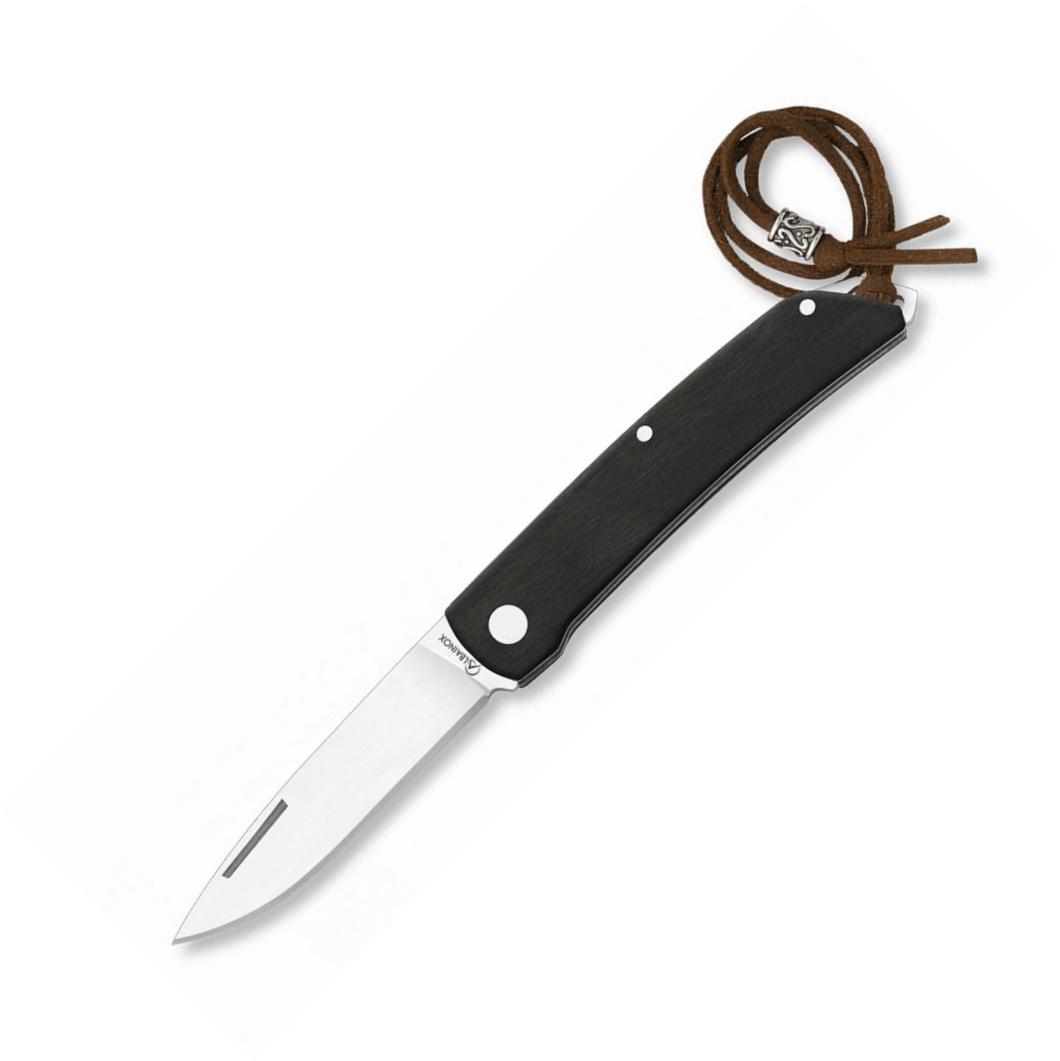 Navaja Albainox con mango de stamina negra, bloqueo de pistón y h...