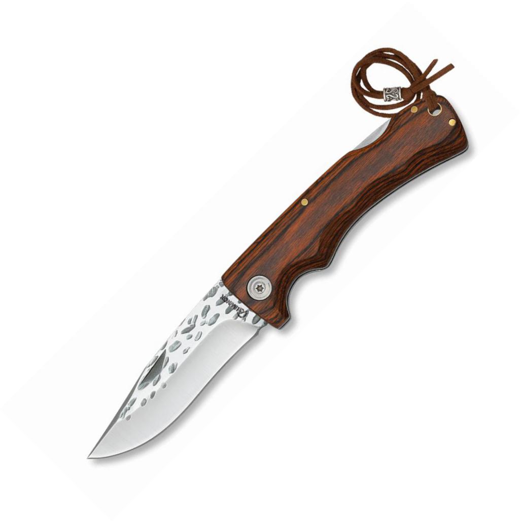 Navaja Albainox con mango de stamina roja, cordón de polipiel y h...